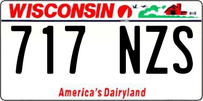 WI license plate 717NZS
