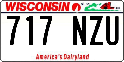 WI license plate 717NZU