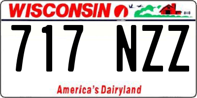 WI license plate 717NZZ