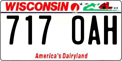WI license plate 717OAH