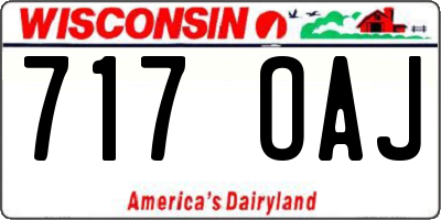 WI license plate 717OAJ