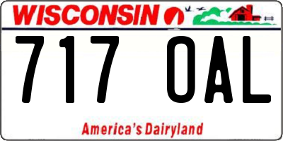 WI license plate 717OAL