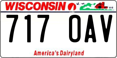 WI license plate 717OAV