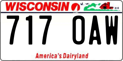 WI license plate 717OAW