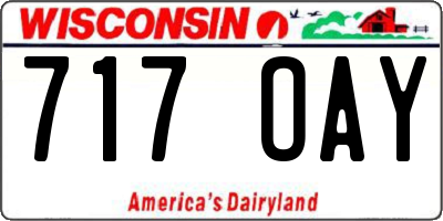 WI license plate 717OAY