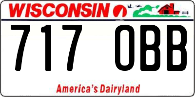 WI license plate 717OBB