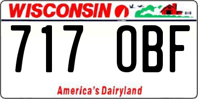 WI license plate 717OBF