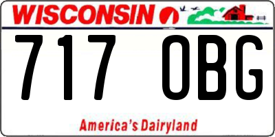 WI license plate 717OBG
