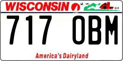 WI license plate 717OBM