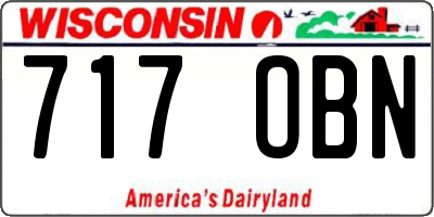 WI license plate 717OBN