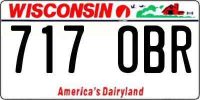 WI license plate 717OBR