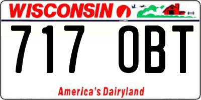 WI license plate 717OBT
