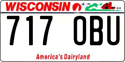 WI license plate 717OBU