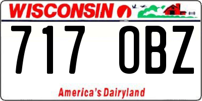 WI license plate 717OBZ