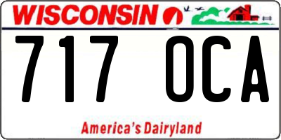 WI license plate 717OCA