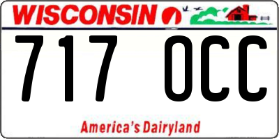 WI license plate 717OCC