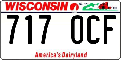 WI license plate 717OCF