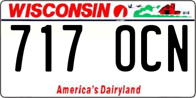 WI license plate 717OCN