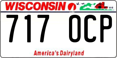 WI license plate 717OCP