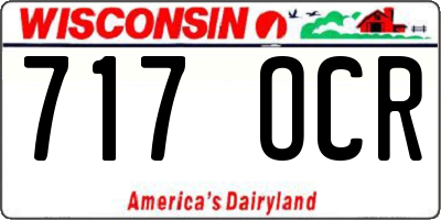 WI license plate 717OCR