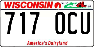 WI license plate 717OCU