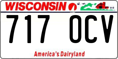 WI license plate 717OCV