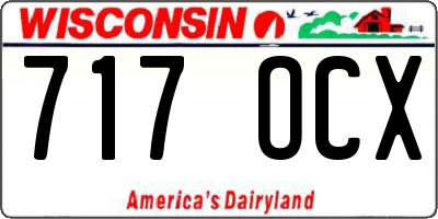 WI license plate 717OCX