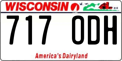 WI license plate 717ODH