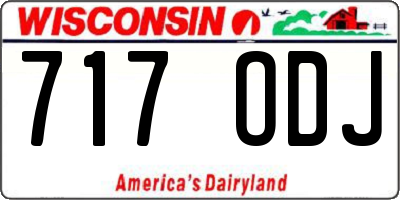 WI license plate 717ODJ