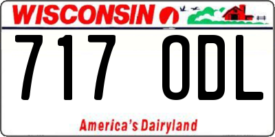 WI license plate 717ODL