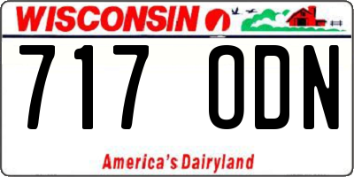 WI license plate 717ODN