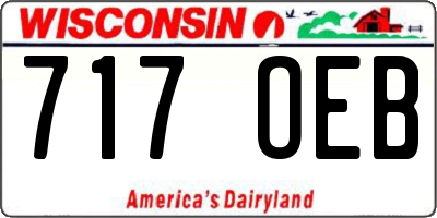 WI license plate 717OEB