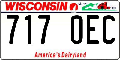 WI license plate 717OEC
