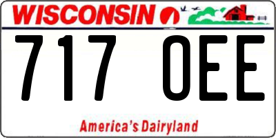 WI license plate 717OEE