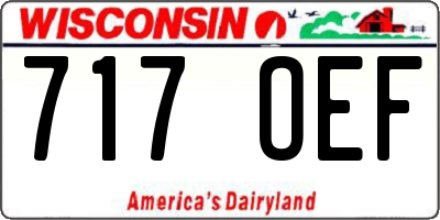 WI license plate 717OEF