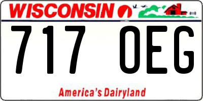 WI license plate 717OEG