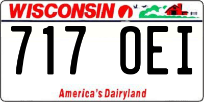 WI license plate 717OEI