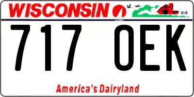 WI license plate 717OEK