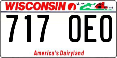 WI license plate 717OEO