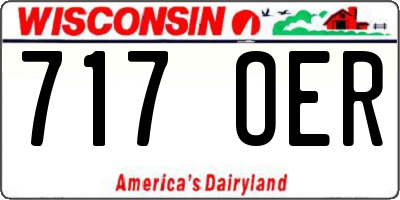 WI license plate 717OER
