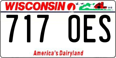 WI license plate 717OES