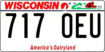 WI license plate 717OEU