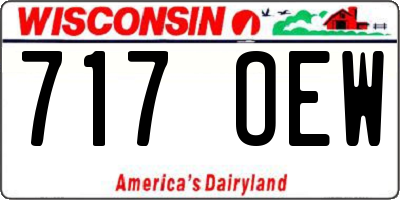 WI license plate 717OEW