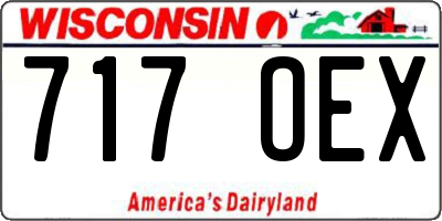 WI license plate 717OEX