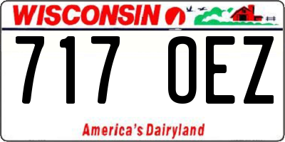 WI license plate 717OEZ