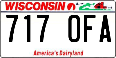 WI license plate 717OFA