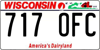 WI license plate 717OFC