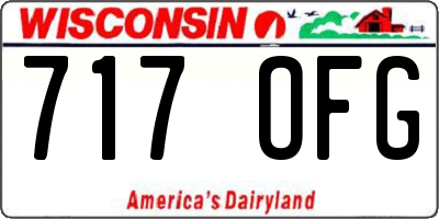 WI license plate 717OFG