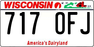 WI license plate 717OFJ