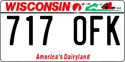 WI license plate 717OFK